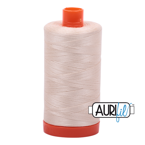 Light Sand 2000 Aurifil 50wt Thread - 1300M Spool 100% Cotton 2ply Italian Thread