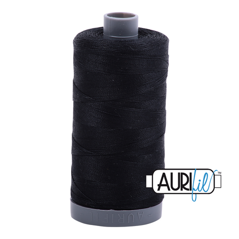Black 2692 Aurifil 28wt Thread - 750M Spool 100% Cotton 2ply Italian Thread