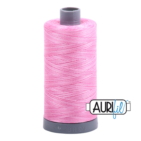 Bubblegum Variegated 3660 Aurifil 28wt Thread - 750M Spool 100% Cotton 2ply Italian Thread
