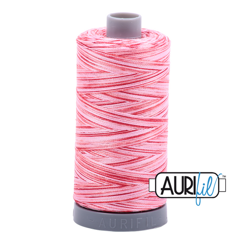 Strawberry Parfait Variegated 4668 Aurifil 28wt Thread - 750M Spool 100% Cotton 2ply Italian Thread