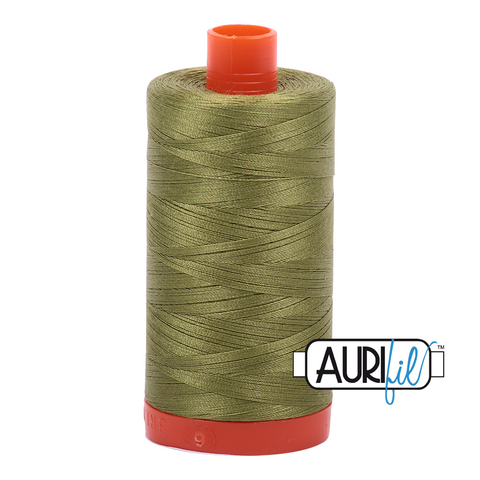 Olive Green 5016 Aurifil 50wt Thread - 1300M Spool 100% Cotton 2ply Italian Thread