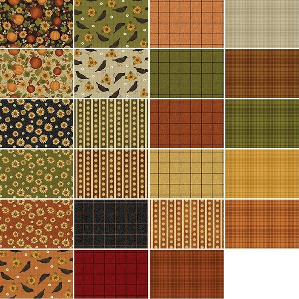 A Wooly Autumn - 42 x 10 inch Squares Pack by Cheryl Haynes