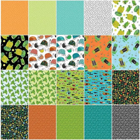 Frogtastic - 42 x 10 inch Squares Pack by Terry Runyan - FRG10PK