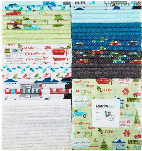 Heart and Home - 42 x 10 inch Squares Pack by Cherry Guidry - HRT10PK Christmas Prints
