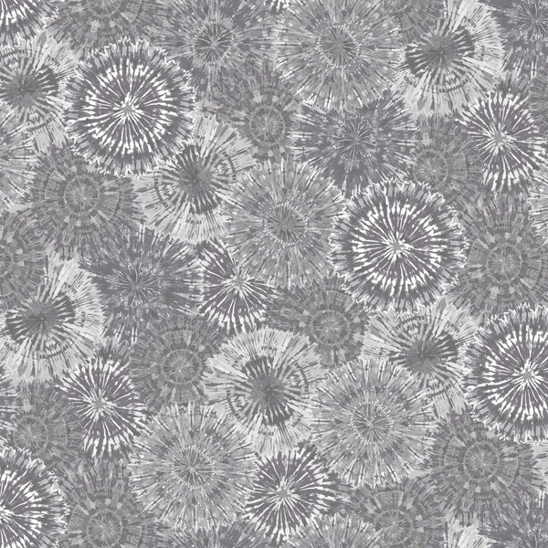 Henry Glass Grey Fanfare Monotone Tie-Dye 108" wide x 2.4 metre length - 2745W 17