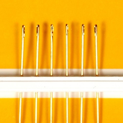 Quilting Needles Gold Plated Size 8 by John James - 6 Pack - JG12008