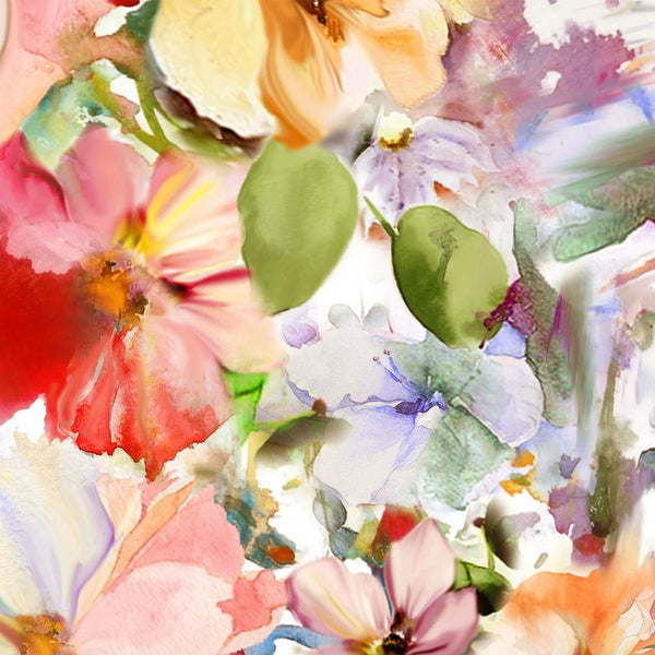 P&B Textiles Floral Arabesque Multi Print 108 inches wide  x 1.8 metre length - ARAW 4234 MU