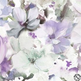 P&B Textiles Floral Arabesque Purple Print 108 inches wide  x 1.8 metre length - ARAW 4234 BV