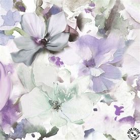 P&B Textiles Floral Arabesque Purple Print 108 inches wide  x 1.8 metre length - ARAW 4234 BV