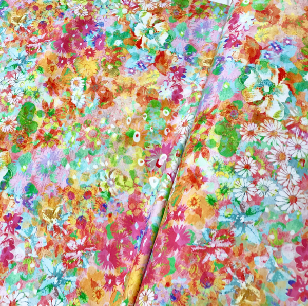 P&B Perennial Multi Print 108 inches wide x 1.8 metre length - 4831 Multi
