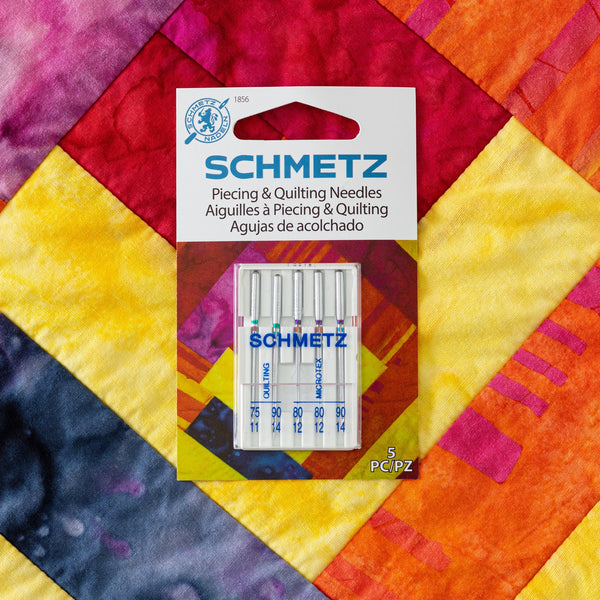 Schmetz Piecing & Quilting Combo 75/11, 80/12 & 90/14 Machine Needles 1856 - 5 Pack