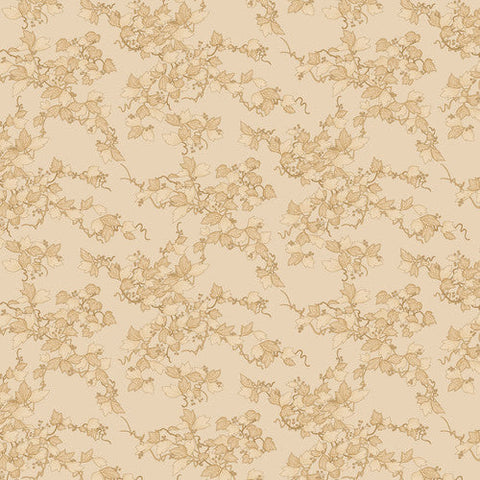 Studio E Tranquil 111 Flannel Beige Leaves and Vines 108" wide x 1.8 metres # F7081-44