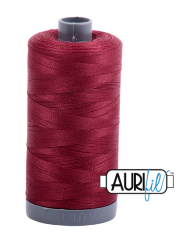 Dark Carmine Red 2460 Aurifil 28wt Thread - 750M Spool 100% Cotton 2ply Italian Thread
