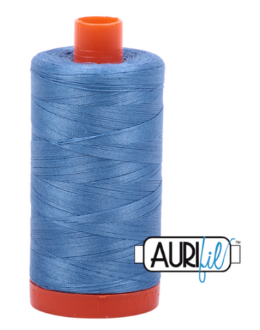 Light Wedgewood 2725 Aurifil 50wt Thread - 1300M Spool 100% Cotton 2ply Italian Thread