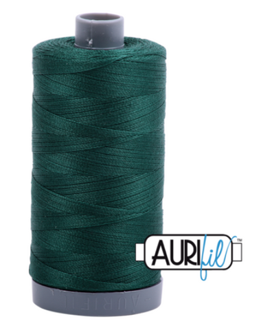 Medium Spruce Green 2885 Aurifil 28wt Thread - 750M Spool 100% Cotton 2ply Italian Thread