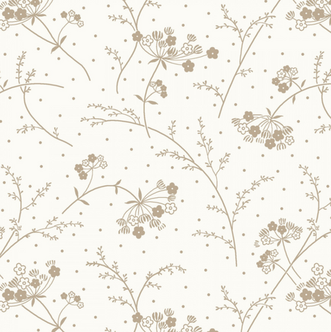 Maywood Studio Kimberbell Make A Wish Soft White/Taupe 108 inches wide x 2.4 metre length - #MASQB205-SWT