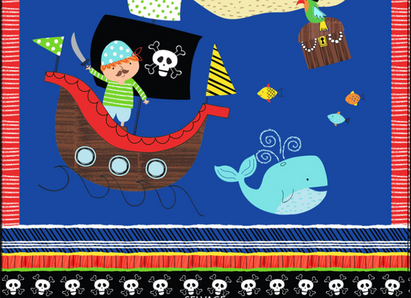 Kidz Treasure Island Pirate Panel - 24 Inches - C6229