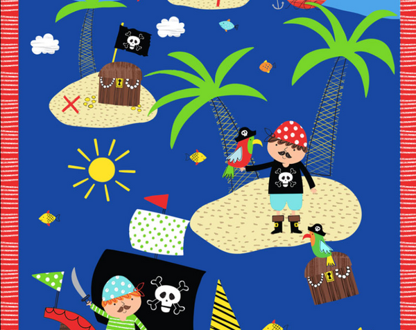 Kidz Treasure Island Pirate Panel - 24 Inches - C6229