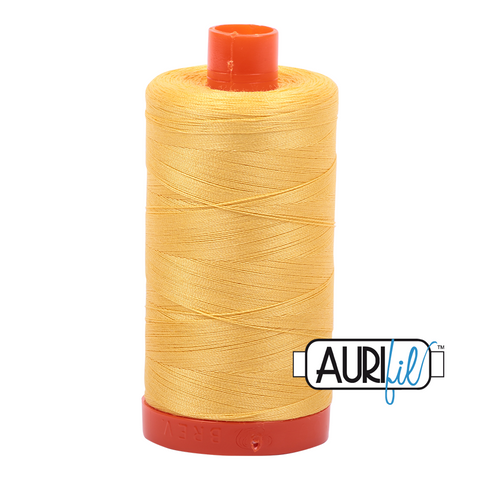 Pale Yellow 1135 Aurifil 50wt Thread - 1300M Spool 100% Cotton 2ply Italian Thread