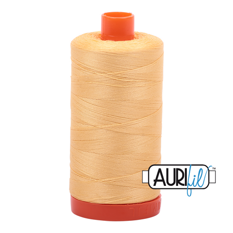 Medium Butter 2130 Aurifil 50wt Thread - 1300M Spool 100% Cotton 2ply Italian Thread