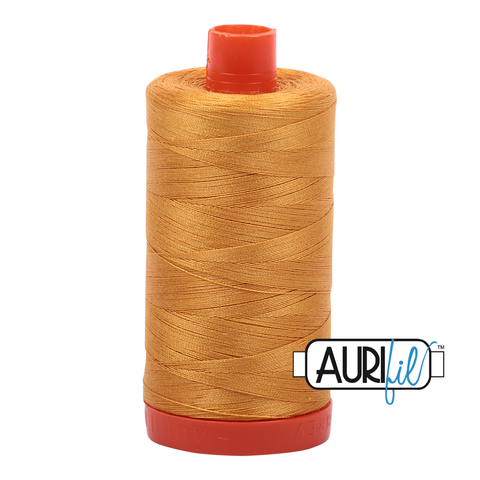 Orange Mustard 2140 Aurifil 50wt Thread - 1300M Spool 100% Cotton 2ply Italian Thread