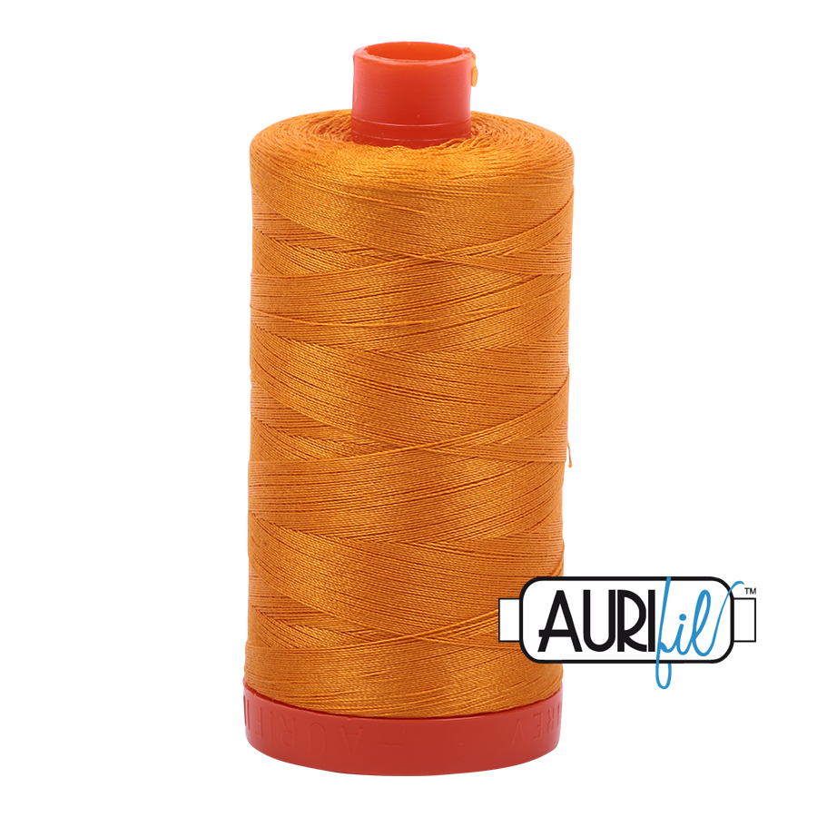 Yellow Orange 2145 Aurifil 50wt Thread - 1300M Spool 100% Cotton 2ply Italian Thread