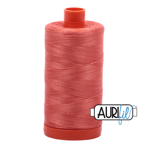 Salmon 2225 Aurifil 50wt Thread - 1300M Spool 100% Cotton 2ply Italian Thread