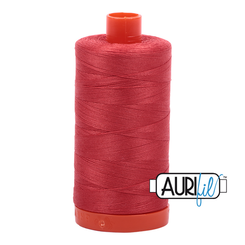 Dark Red Orange 2255 Aurifil 50wt Thread - 1300M Spool 100% Cotton 2ply Italian Thread