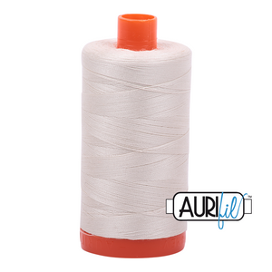 Silver White 2309 Aurifil 50wt Thread - 1300M Spool 100% Cotton 2ply Italian Thread