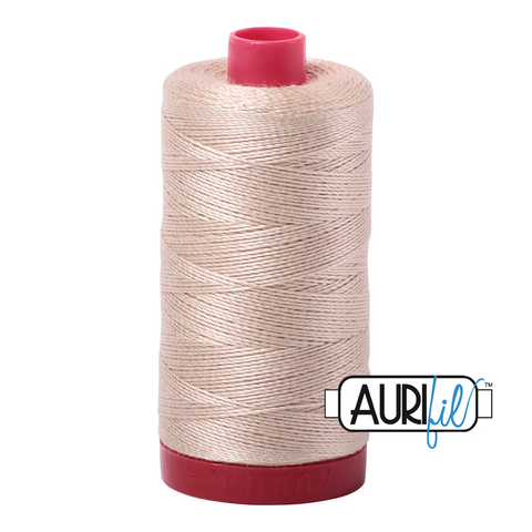 Ermine 2312 Aurifil 12wt Thread - 325M Spool 100% Cotton 2ply Italian Thread\