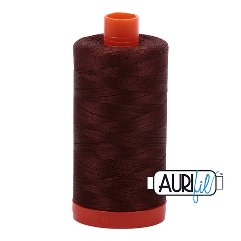 Chocolate 2360 Aurifil 50wt Thread - 1300M Spool 100% Cotton 2ply Italian Thread