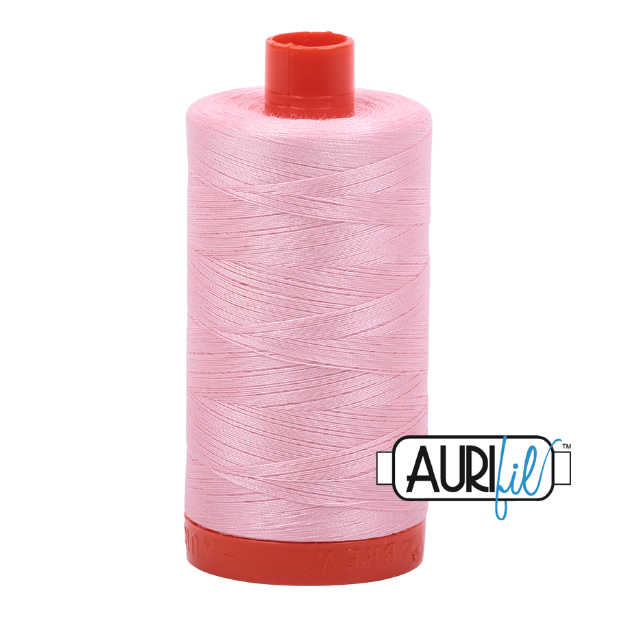 Baby Pink 2423 Aurifil 50wt Thread - 1300M Spool 100% Cotton 2ply Italian Thread