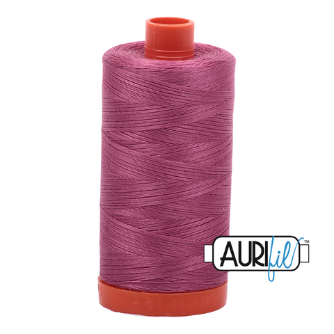Rose 2450 Aurifil 50wt Thread - 1300M Spool 100% Cotton 2ply Italian Thread