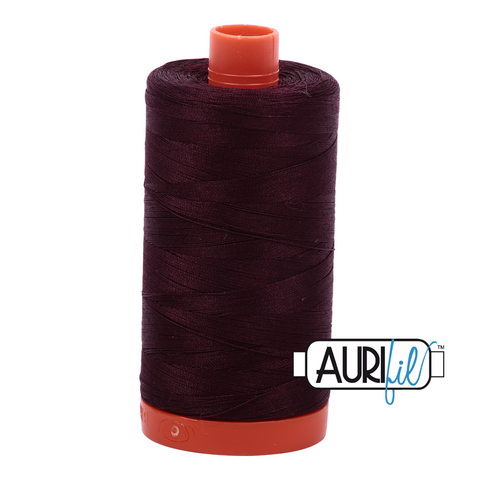 Very Dark Brown 2465 Aurifil 50wt Thread - 1300M Spool 100% Cotton 2ply Italian Thread