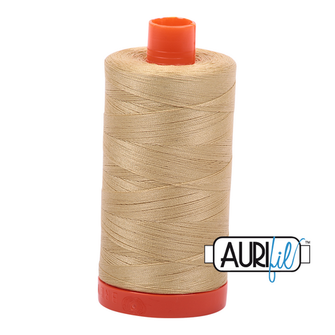 Very Light Brass 2915 Aurifil 50wt Thread - 1300M Spool 100% Cotton 2ply Italian Thread
