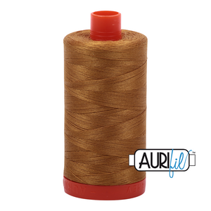 Brass 2975 Aurifil 50wt Thread - 1300M Spool 100% Cotton 2ply Italian Thread