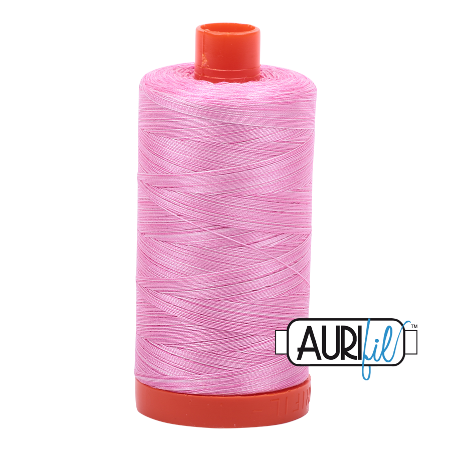 Bubblegum 3660 Variegated Aurifil 50wt Thread - 1300M Spool 100% Cotton 2ply Italian Thread