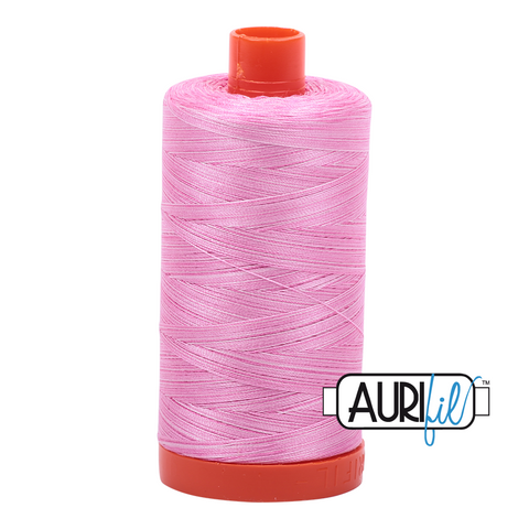Bubblegum 3660 Variegated Aurifil 50wt Thread - 1300M Spool 100% Cotton 2ply Italian Thread