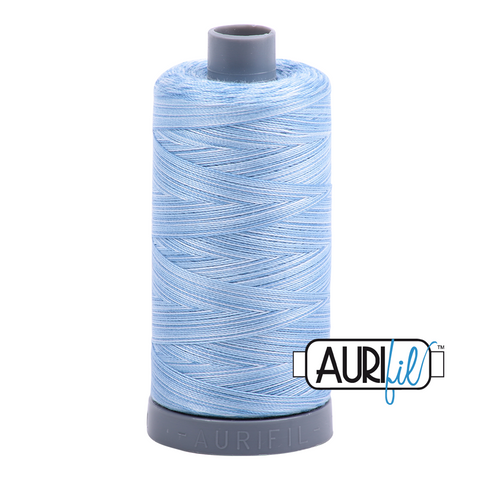 Stone Washed Denim Variegated 3770 Aurifil 28wt Thread - 750M Spool 100% Cotton 2ply Italian Thread
