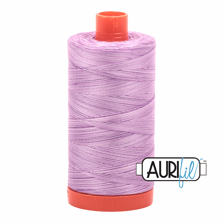 French Lilac Variegated 3840 Aurifil 50wt Thread - 1300M Spool 100% Cotton 2ply Italian Thread