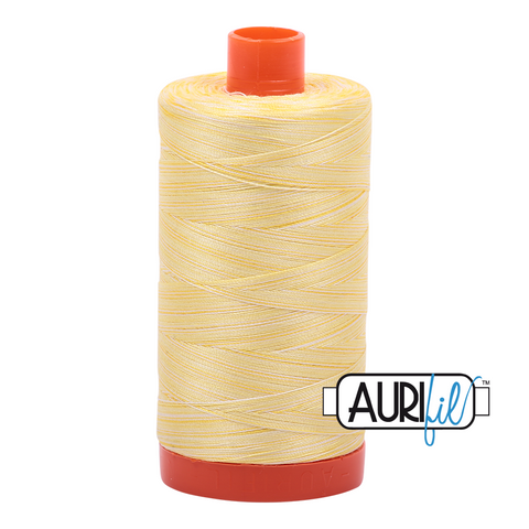 Lemon Ice Variegated 3910 Aurifil 50wt Thread - 1300M Spool 100% Cotton 2ply Italian Thread