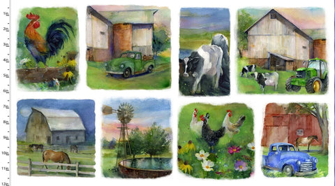 Country Living Farmstead Patch by John Keeling - 12" Digital Panel