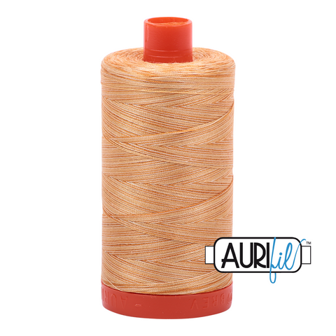Creme Brule Variegated 4150 Aurifil 50wt Thread - 1300M Spool 100% Cotton 2ply Italian Thread