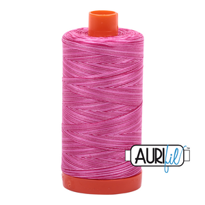Pink Taffy 4660 Variegated Aurifil 50wt Thread - 1300M Spool 100% Cotton 2ply Italian Thread