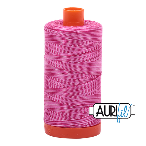 Pink Taffy 4660 Variegated Aurifil 50wt Thread - 1300M Spool 100% Cotton 2ply Italian Thread