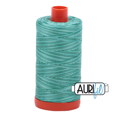 Menthe Variegated 4662 Aurifil 50wt Thread - 1300M Spool 100% Cotton 2ply Italian Thread