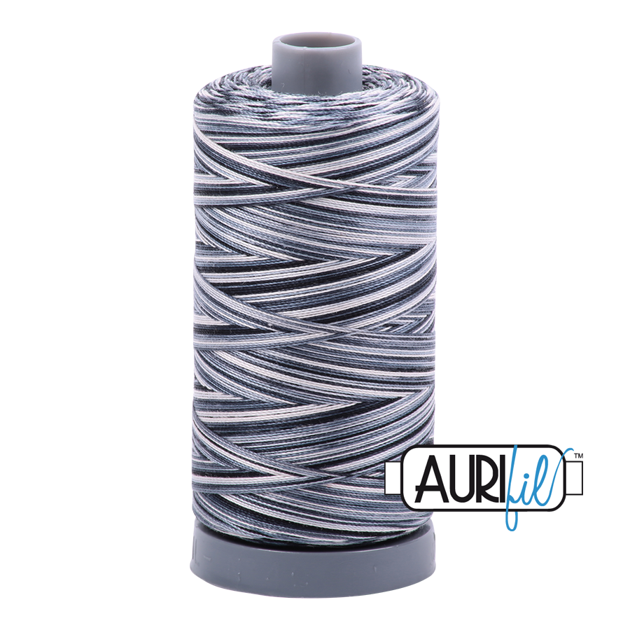 Graphite Variegated 4665 Aurifil 28wt Thread - 750M Spool 100% Cotton 2ply Italian Thread