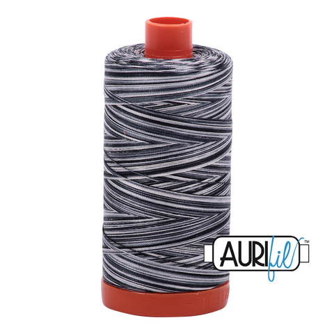 Graphite Variegated 4665 Aurifil 50wt Thread - 1300M Spool 100% Cotton 2ply Italian Thread