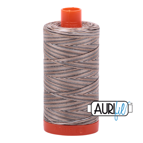 Nutty Nougat Variegated 4667 Aurifil 50wt Thread - 1300M Spool 100% Cotton 2ply Italian Thread
