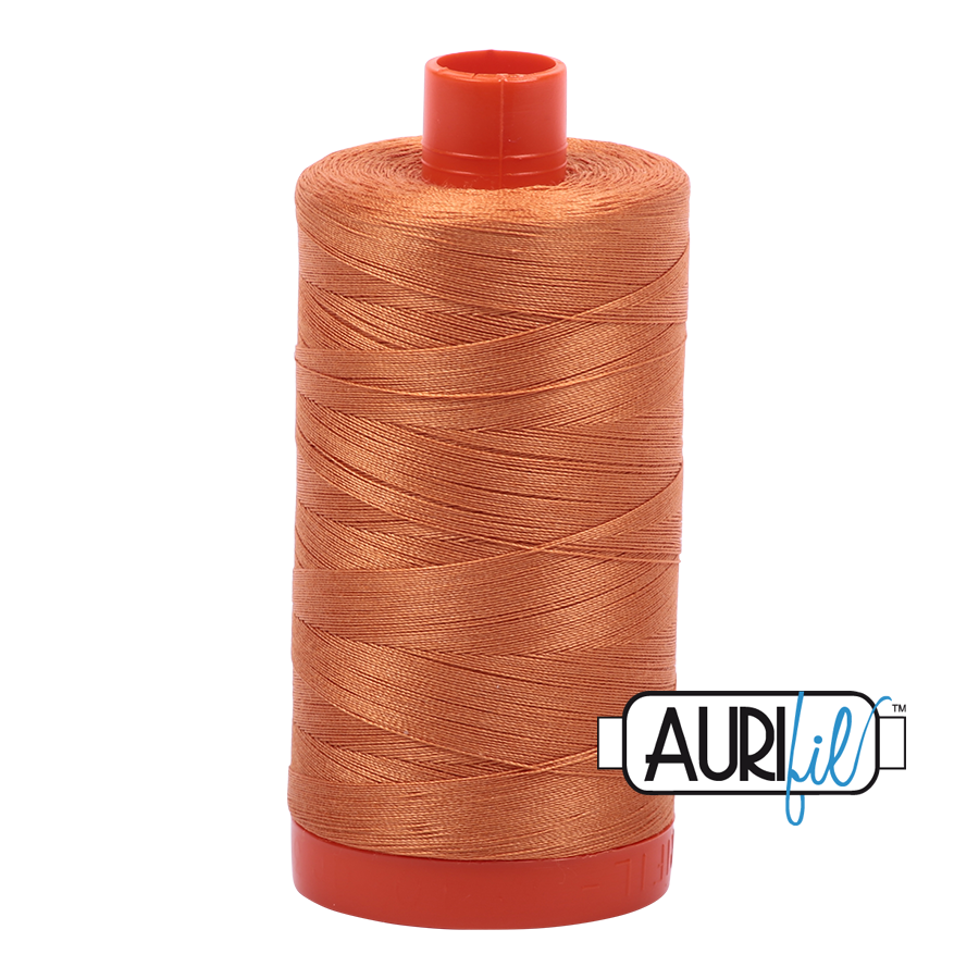 Medium Orange 5009 Aurifil 50wt Thread - 1300M Spool 100% Cotton 2ply Italian Thread